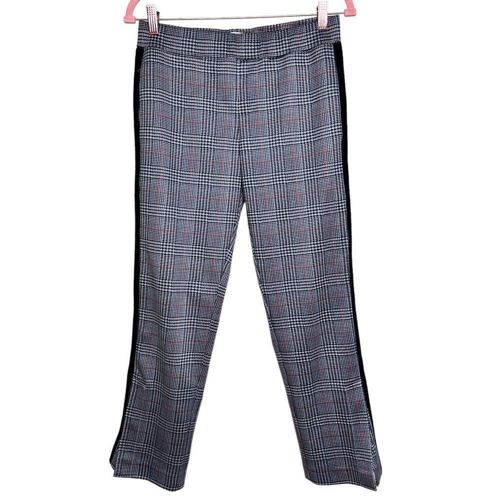 Pam & Gela Houndstooth Plaid Side Stripe Track Pants Women’s Size Small‎